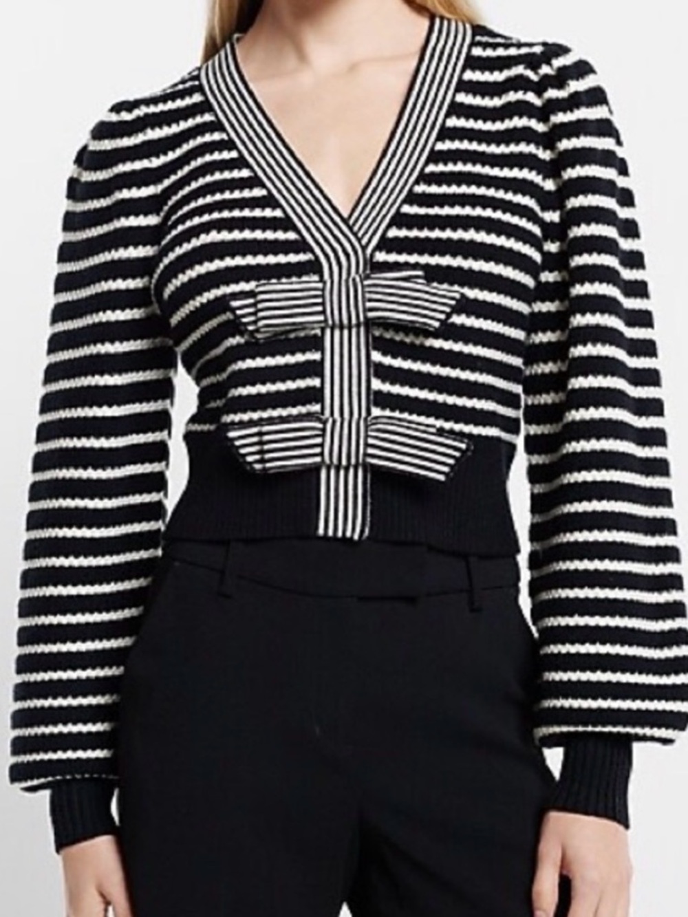 Express cardigan with bow detail. Size M. Pre-Owned Condition-Very Good